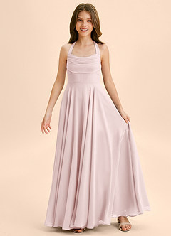 Azazie Kady Junior Blushing Pink A-Line Sweetheart Neckline Chiffon Dress image3