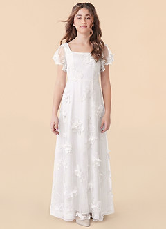 front Azazie Ada Junior Formal Dress