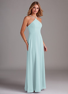 Azazie Bailey 신부 들러리 드레스 A라인 사이드 슬릿 쉬폰 바닥 길이 드레스 image6