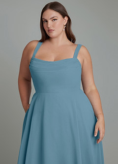Azazie Shaude Bridesmaid Dresses Bermuda A-Line Pleated Chiffon Dress image12