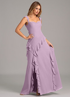 Azazie Sloane Bridesmaid Dresses Wisteria A-Line Sweetheart Neckline Chiffon Dress image3