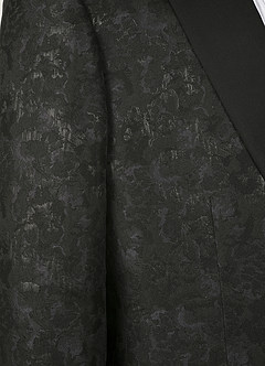 front Joseph Black Formal Jacquard Peak Lapel Tuxedo Jacket