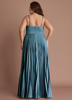 Tyla Azure Blue Pleated Maxi Dress image9