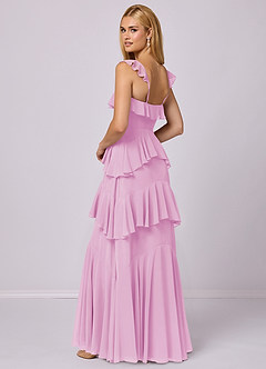 Barbie ♥ Azazie Bridesmaid Dresses Candy Pink A-Line Sweetheart Neckline Chiffon Dress image2