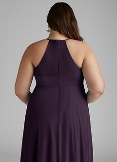 Azazie Annabelle Maternity Bridesmaid Dresses A-Line V-Neck Pleated Mesh Floor-Length Dress image10