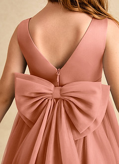 Azazie Winnie Blumenmädchenkleider Ballkleid Schleifen Tüll Kleid Mai Tai image7