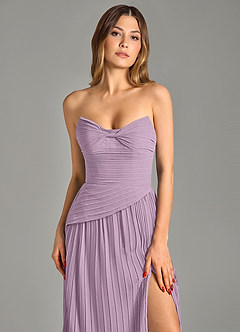 Azazie Becka Final Sale Wisteria A-Line Strapless Chiffon Dress image6