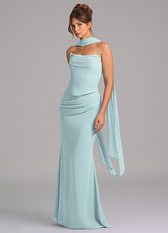 Azazie Sorrel Suknie dla druhen Syrena Gorset Szyfon Do ziemi Sukienka image5