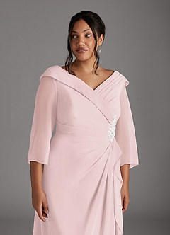 Azazie Jaycee Mother of the Bride Dresses Blushing Pink A-Line Chiffon Dress image11