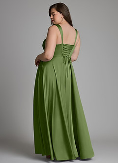 Azazie Azaria Bridesmaid Dresses Juniper A-Line Corset Stretch Satin Dress image8