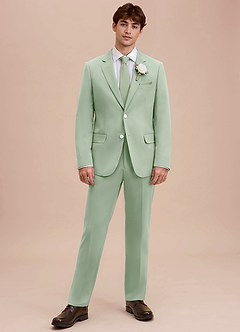 front Ethan Dusty Sage Refined Weave Suit
