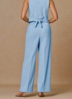 front Rowan Azul Cielo Pantalones de rendimiento de tejido refinado