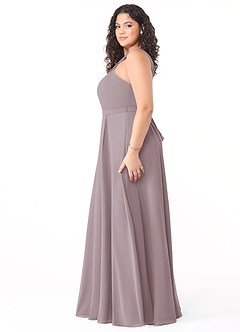 Azazie Dixie Bridesmaid Dresses Dusk A-Line Halter Pleated Chiffon Dress image8