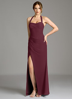 Azazie Serenity Bridesmaid Dresses Cabernet Mermaid Sweetheart Neckline Chiffon Dress image7