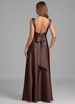 Azazie Beatrice Final Sale Ganache A-Line Sweetheart Neckline Stretch Satin Dress image6