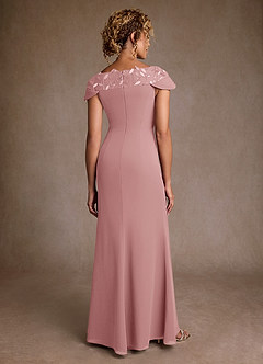 Azazie Betania Mother of the Bride Dresses Dusty Rose Mermaid Sequins Chiffon Dress image2