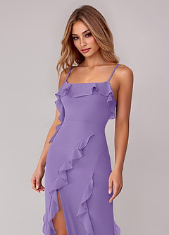 Azazie Malia Robes de demoiselle d'honneur Robe Fourreau en Mousseline de soie Rayé Tahiti image2