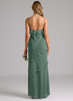 Azazie Nancie Bridesmaid Dresses Sea Moss Mermaid Ruched Chiffon Dress image2