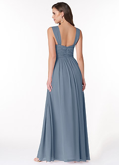 Azazie Zapheira Bridesmaid Dresses Twilight A-Line Ruched Chiffon Dress image2