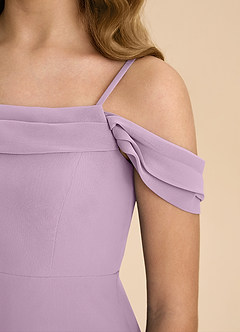 Azazie Anselie Junior Wisteria A-Line Off the Shoulder Chiffon Dress image8
