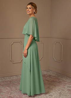 Azazie Bowie Mother of the Bride Dresses Matcha A-Line Chiffon Dress image4