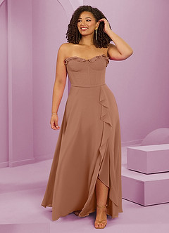 Barbie ♥ Azazie Final Sale Bronzer A-Line Sweetheart Neckline Chiffon Dress image8