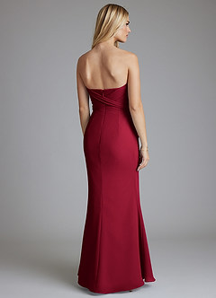 Azazie Solstice Venta Final Vestido de Sky Blue de Gasa de Corte Sirena Convertible con Sin tirantes image3