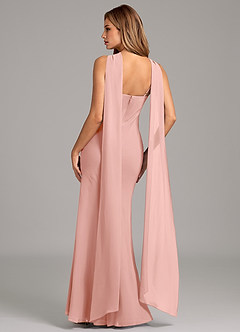 Azazie Kinsley Abiti da Damigella Abito Sirena in Chiffon Plissettato Rosetta image2