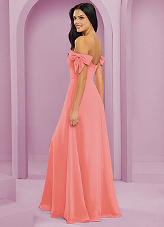 Barbie ♥ Azazie Vestidos de damas de honor Vestido de Coral de Gasa de Corte en A Convertible con Vestidos sin tirantes image6