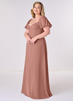 Barbie ♥ Azazie Bridesmaid Dresses Cedar Rose A-Line Pleated Chiffon Dress image9