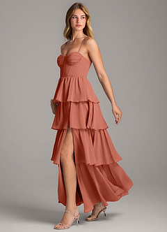 Azazie Alanna Bridesmaid Dresses Clay A-Line Sweetheart Neckline Chiffon Dress image4