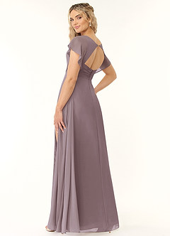 Azazie Rylee Bridesmaid Dresses Dusk A-Line Pleated Chiffon Dress image4