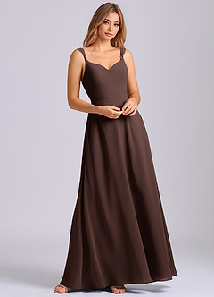 Azazie Beatrice Bridesmaid Dresses Ganache A-Line Sweetheart Neckline Chiffon Dress image7