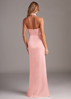 Azazie Jemma Brautjungfernkleider Etui Plissee Stretch-Satin Kleid Puderrosa image6