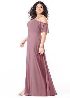 Azazie Sue Bridesmaid Dresses A-Line Off the Shoulder Chiffon Floor-Length Dress image8
