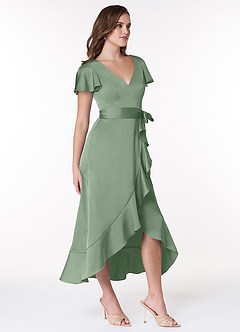 Azazie Lexis Stretch Satin Dress Final Sale  image4