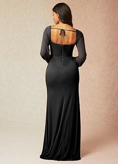 Charissa Black Long Sleeves Maxi Dress image3