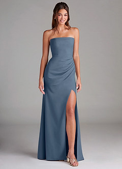 Azazie Leonis Bridesmaid Dresses Twilight Sheath Strapless Stretch Crepe Convertible Dress image1