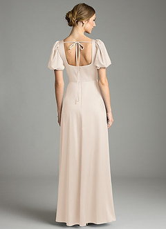 Azazie Fyona Bridesmaid Dresses White Alabaster A-Line Pleated Stretch Satin Dress image7