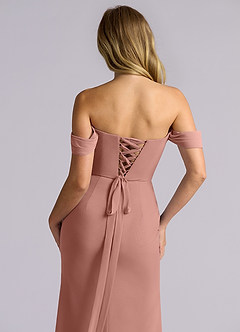 Azazie Heidi Final Sale Cedar Rose Mermaid Corset Chiffon Dress image2