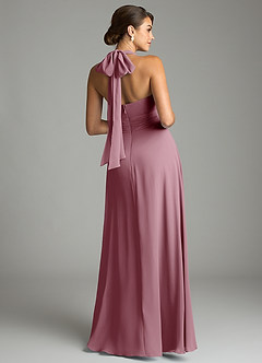 Azazie Tamira Bridesmaid Dresses Vintage Mauve A-Line Pleated Chiffon Convertible Dress image8