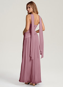 Azazie Tierney Bridesmaid Dresses Vintage Mauve A-Line Strapless Chiffon Convertible Dress image4