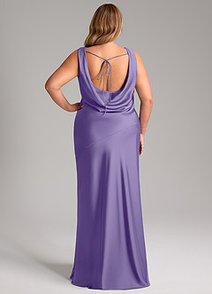 Azazie Rylina Bridesmaid Dresses Tahiti Mermaid Stretch Satin Dress image8