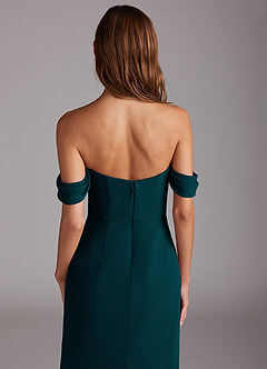 Azazie Saige Bridesmaid Dresses Pine A-Line Off the Shoulder Chiffon Convertible Dress image6
