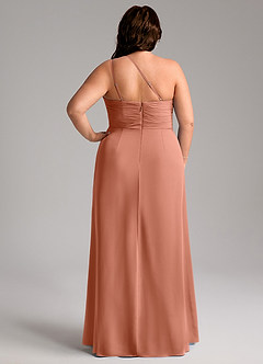 Azazie Eren Vestidos de madrinha de casamento Vestido VAMOS de Chiffon de Bainha com Um ombro image9