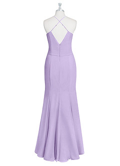 Azazie Carolina Final Sale Lilac Mermaid Ruched Chiffon Dress image7