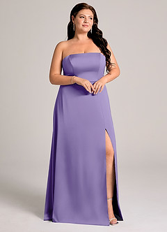 Azazie Wren Bridesmaid Dresses Tahiti A-Line Strapless Stretch Satin Convertible Dress image10