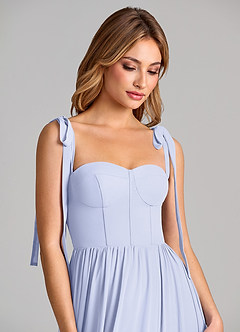 Azazie Anastacia Brautjungfernkleider A-Linie Herzausschnitt Chiffon Kleid Lavendel image7