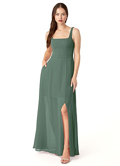 Azazie Renee Final Sale Desert Rose A-Line with Pockets Chiffon Dress image1