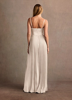 Tyla Cream Pleated Maxi Dress image5